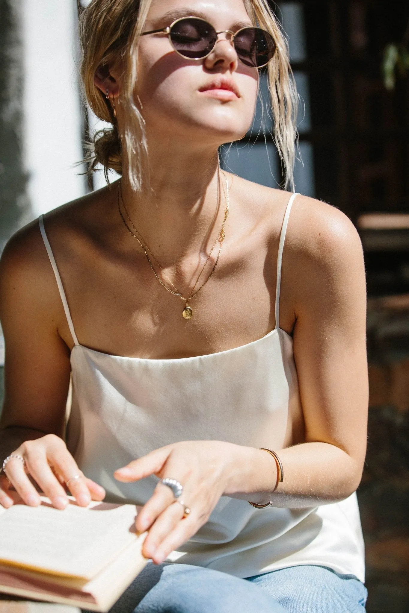 Corinne Silk Camisole | Ivory White