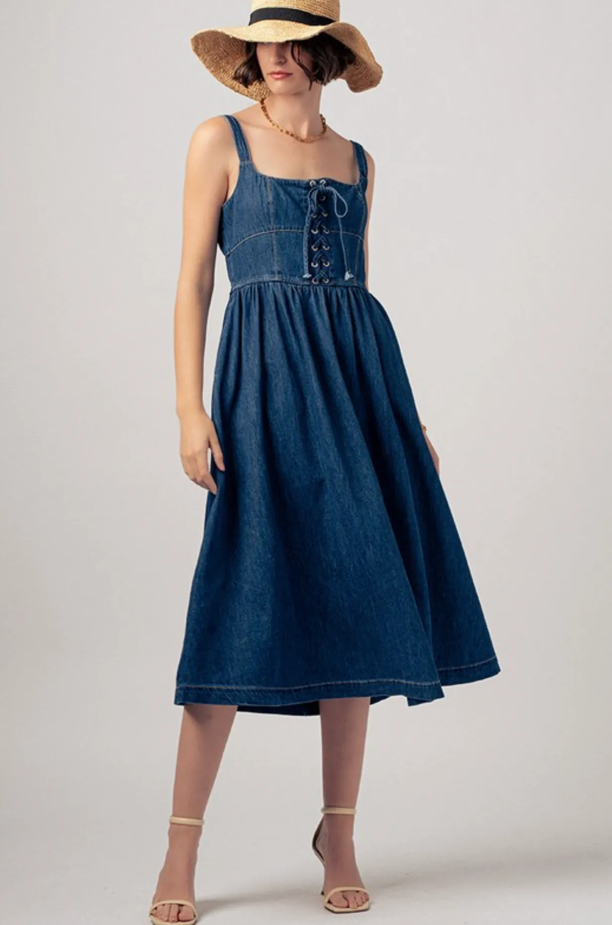 Cross My Heart Denim Dress