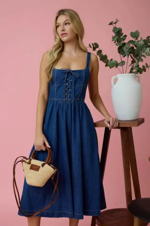 Cross My Heart Denim Dress