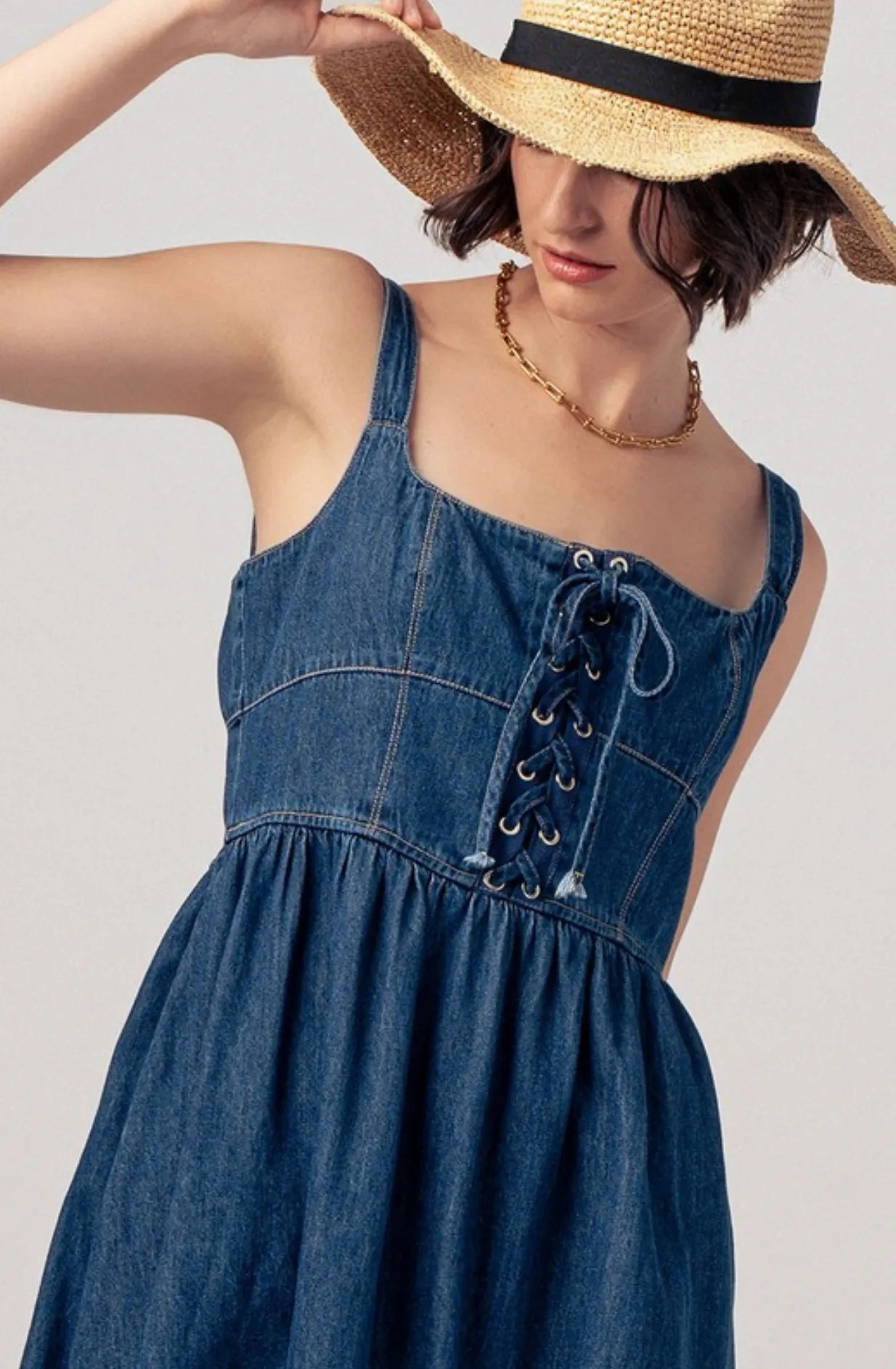 Cross My Heart Denim Dress
