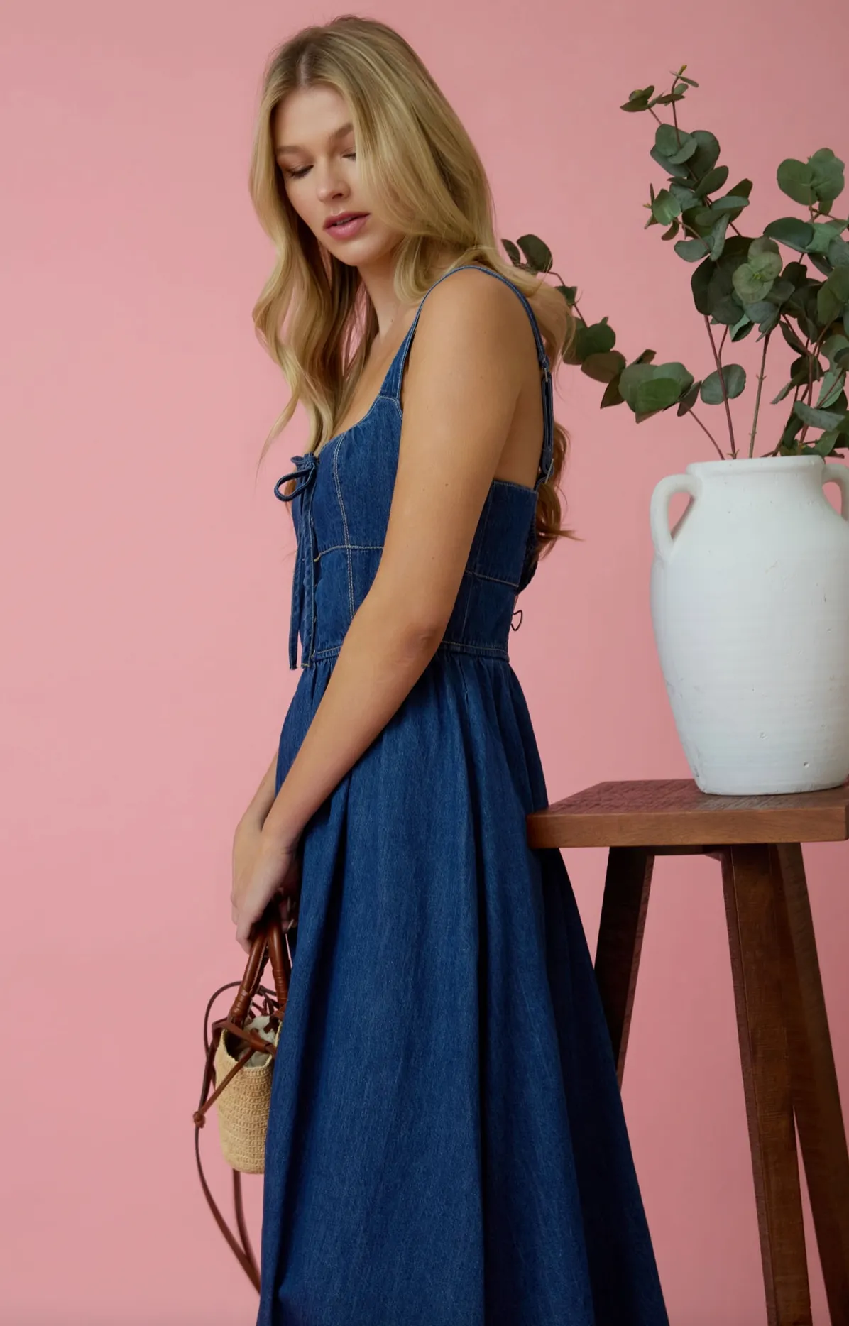 Cross My Heart Denim Dress