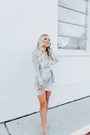 Crushing It Velvet Dress - Taupe