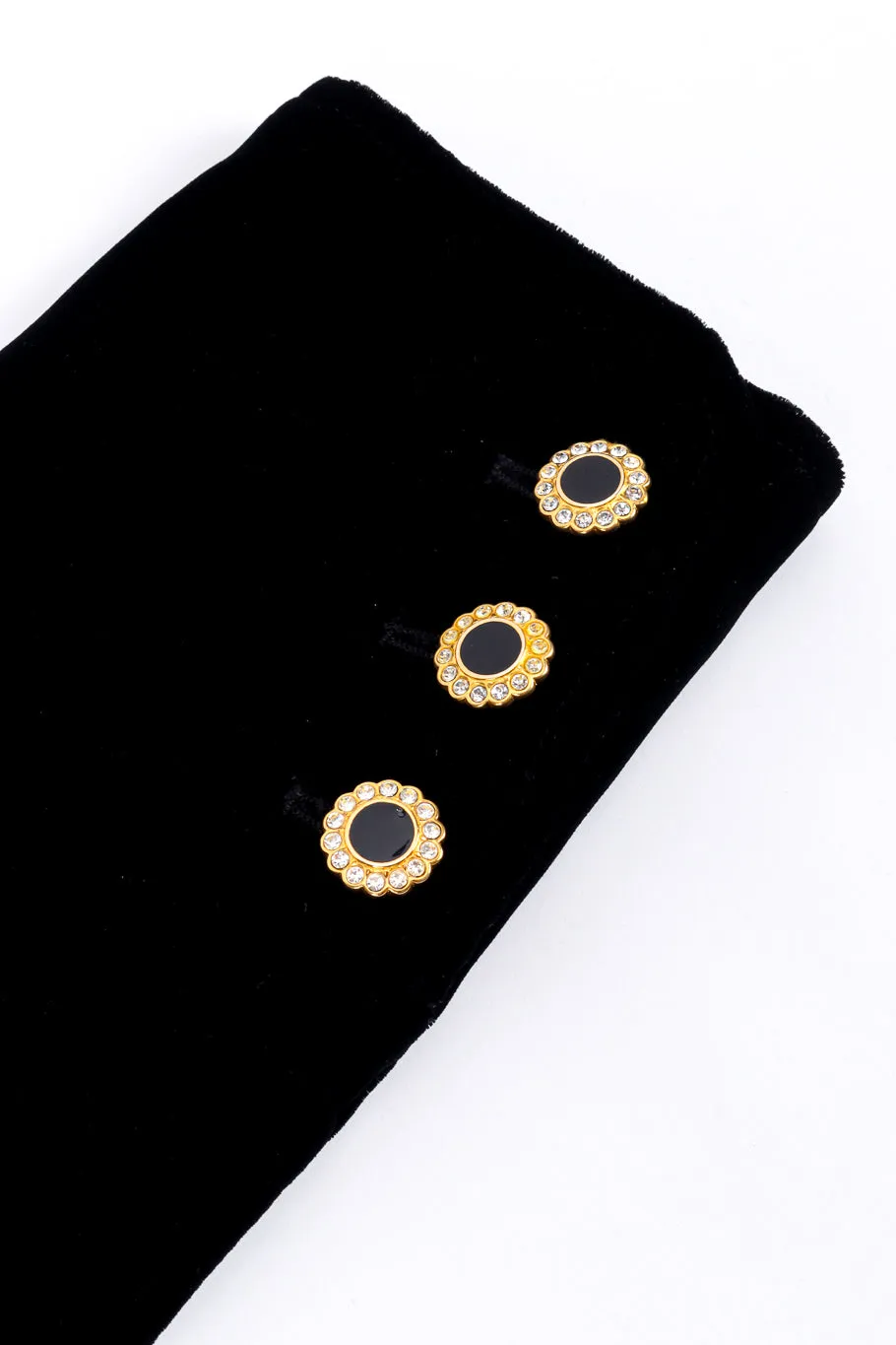 Crystal Button Velvet Dress