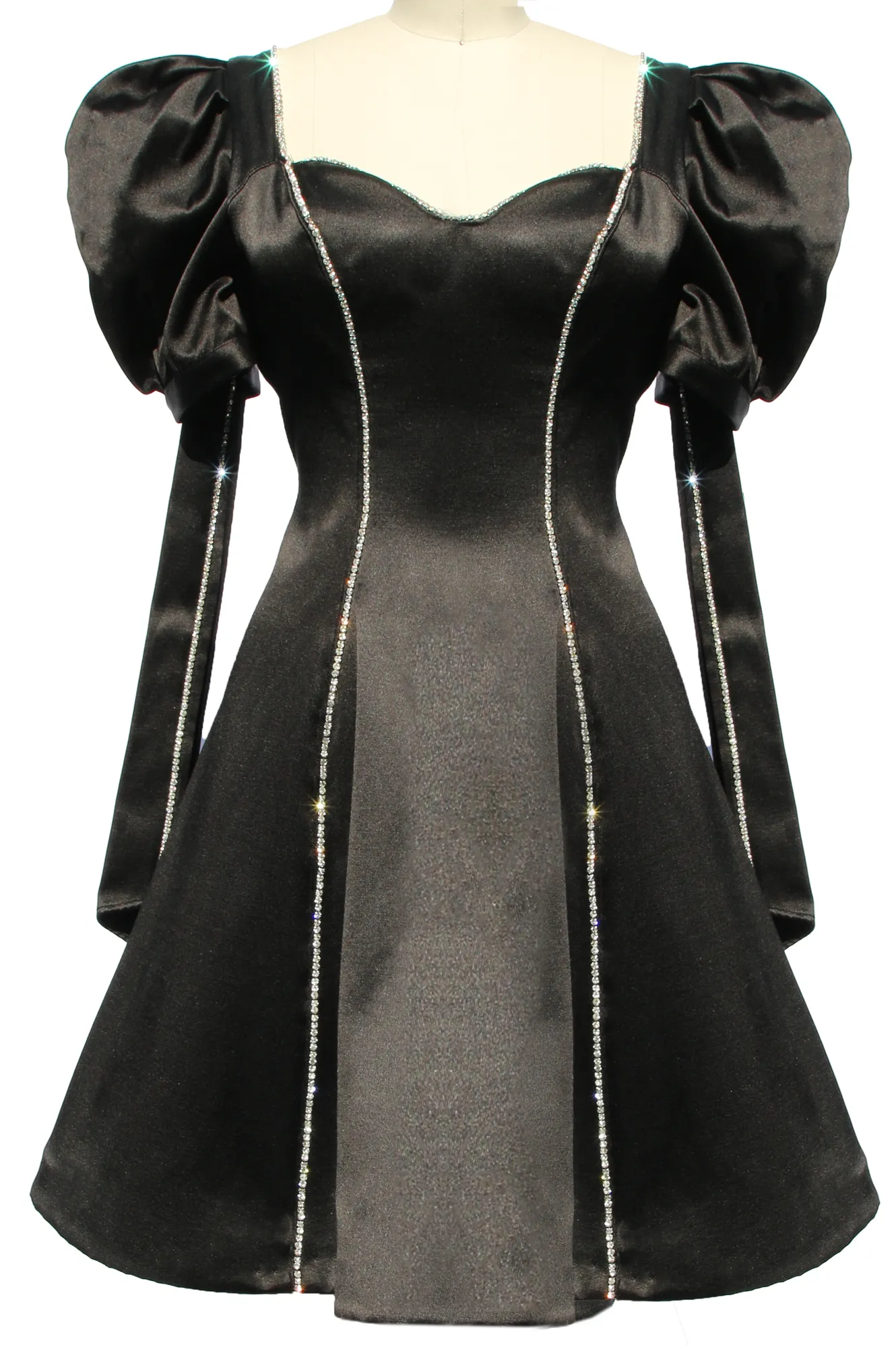 Crystal Puff Sleeve Dress