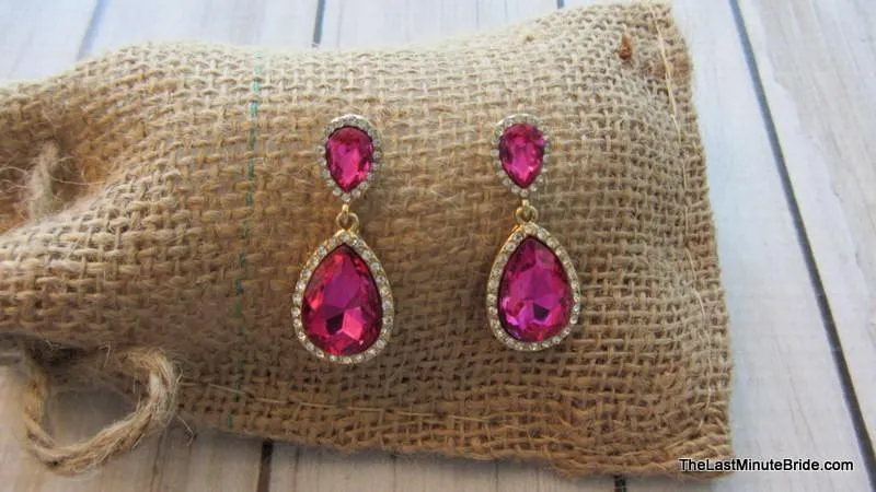 Crystal Tear Drop Dangle Earrings (more colors)