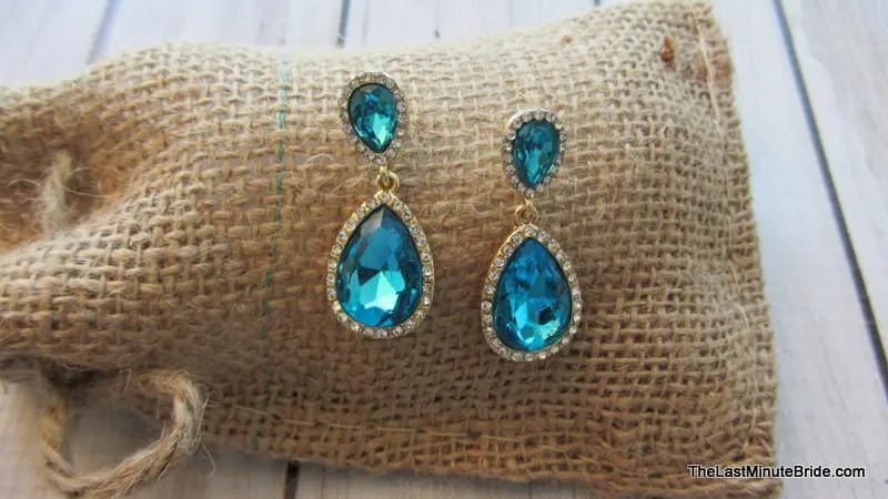 Crystal Tear Drop Dangle Earrings (more colors)
