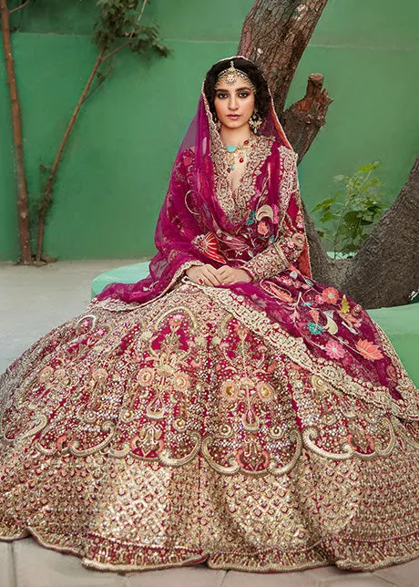 Designer Heavy Pink Lehenga Gown for Indian Bridal Wear