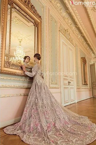 Designer Lehenga Bridal Dress in Ivory Silver #BN783