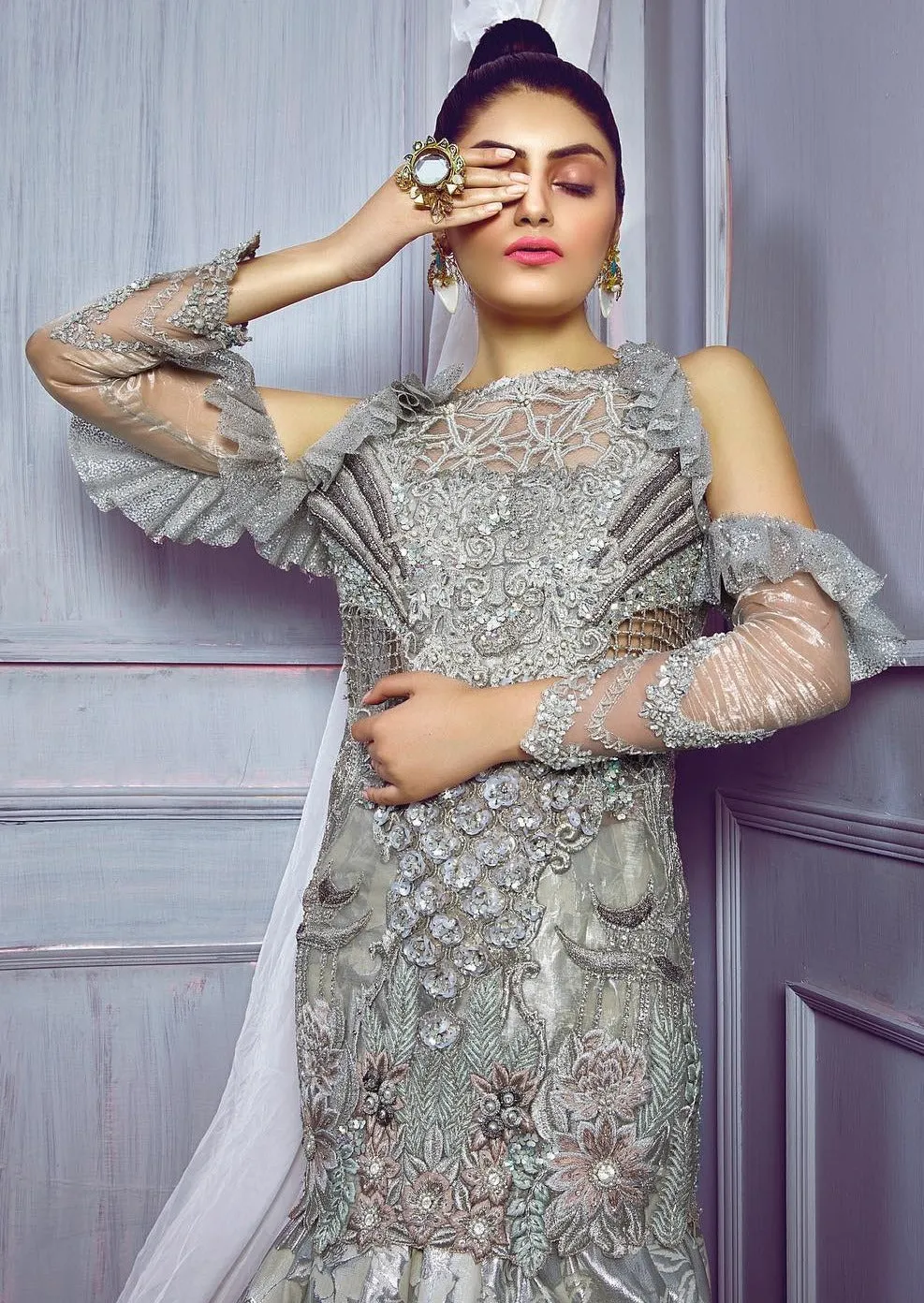 Designer Mermaid Lehenga Shirt for Indian Bridal Wear