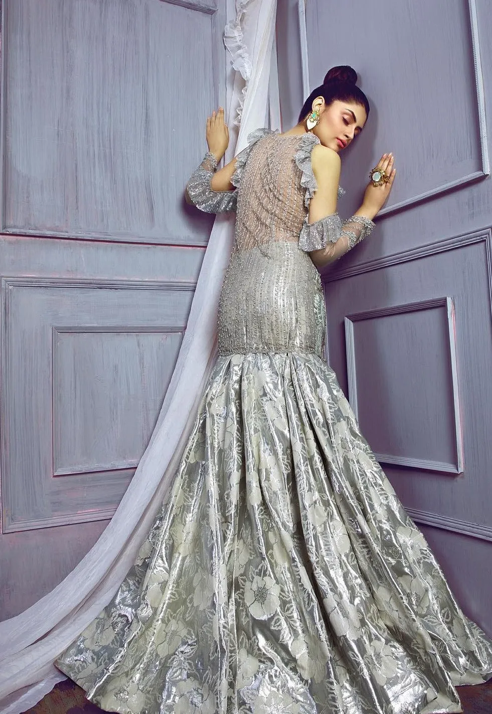 Designer Mermaid Lehenga Shirt for Indian Bridal Wear