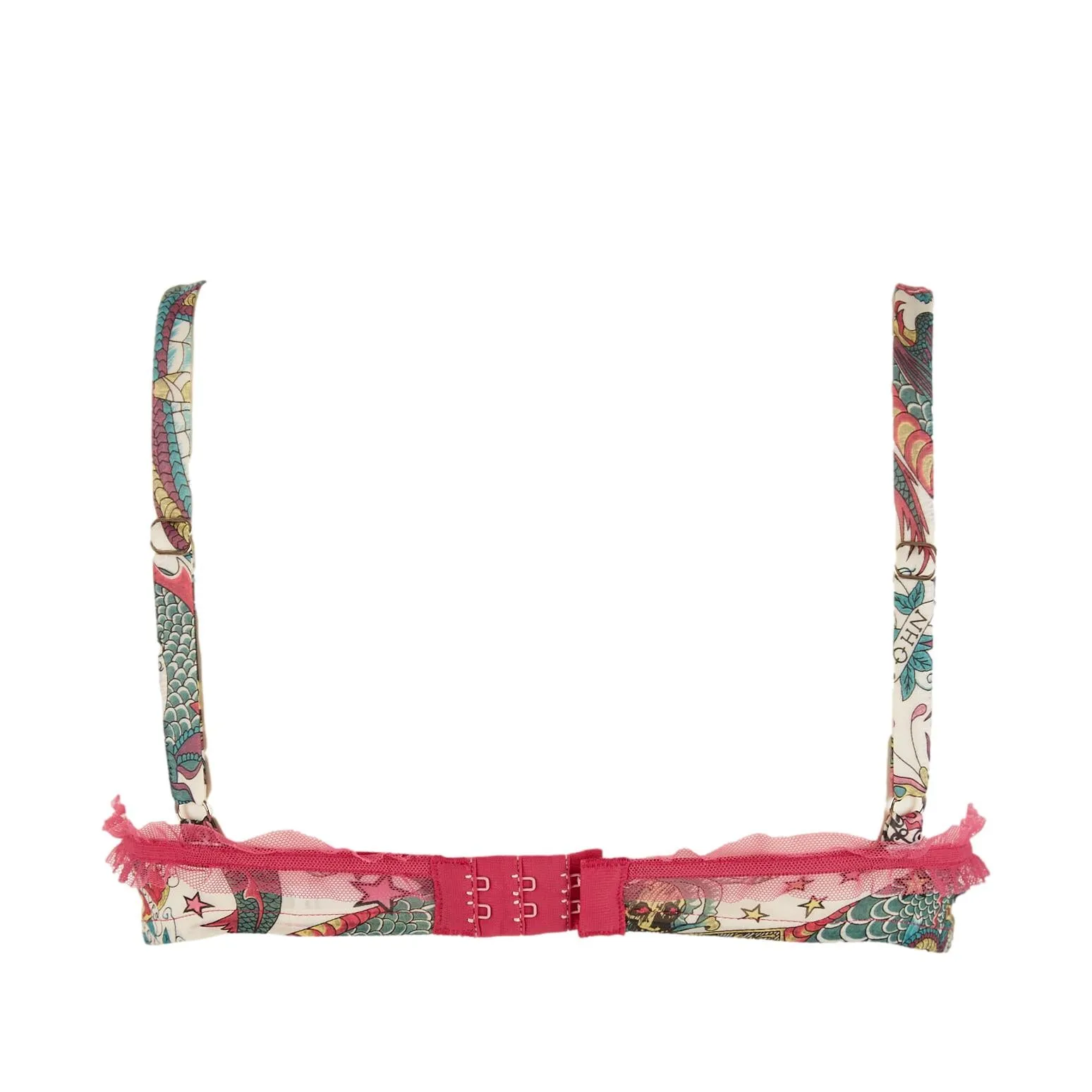 Dior White Tattoo Print Bra Top