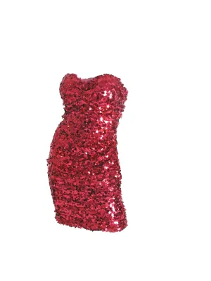 DOLCE & GABBANA Strapless Sequin Dress
