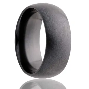 Dome Zirconium Band Satin Top Ring