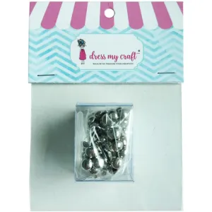 Dress My Craft - Chrome Brads Mini 6mm 50/Pkg