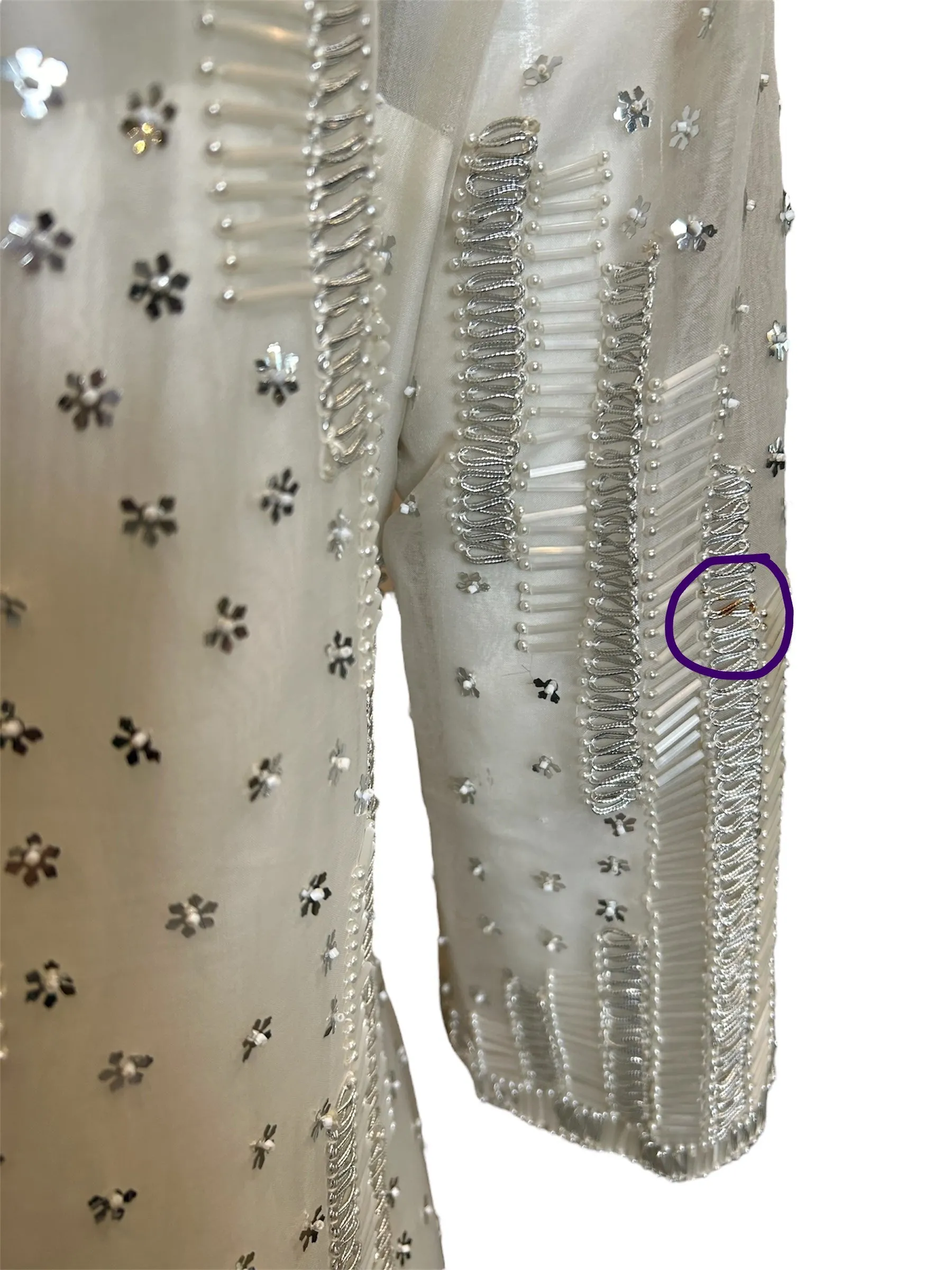 Dynasty 1960's Regency Silk Beaded Kaftan Gown