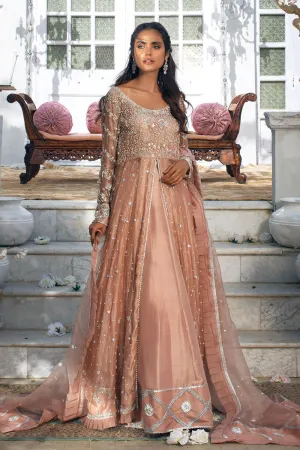 Elegant Lehenga Gown Pink Bridal Dress Pakistani #BS909