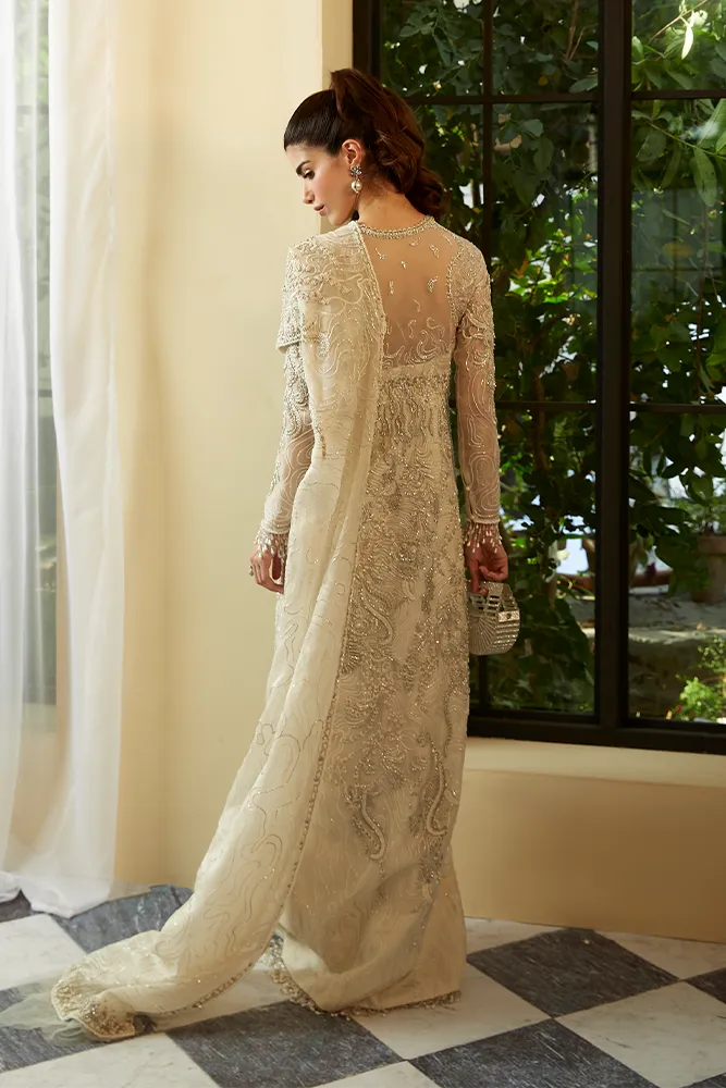 Embellished Front Open Gown Pakistani Wedding Dress