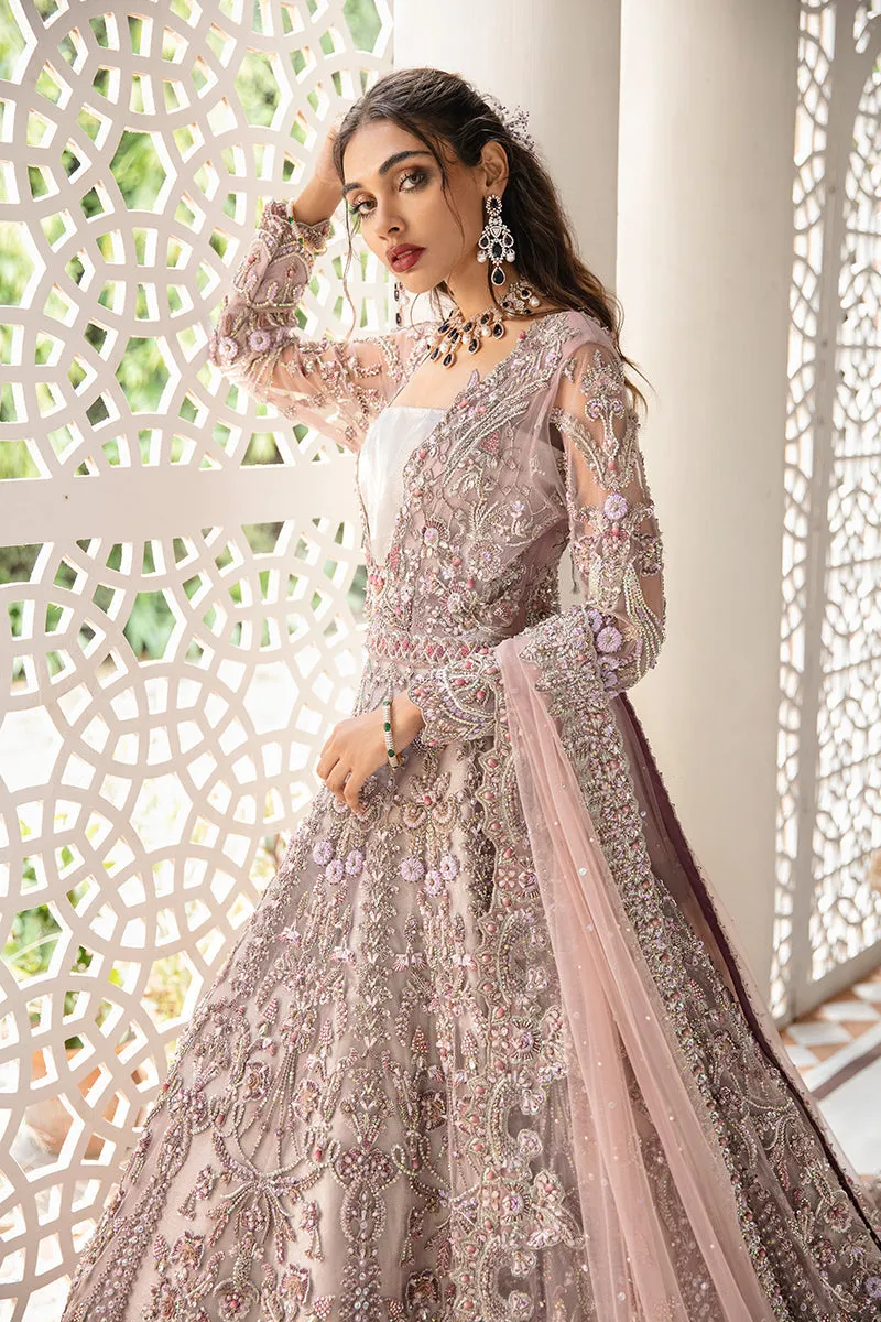 Embellished Long Tail Pakistani Bridal Gown and Dupatta