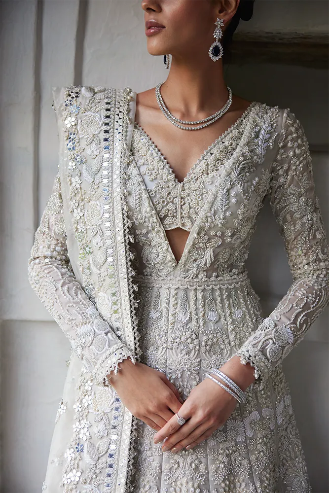 Embellished Pakistani Bridal Dress in Royal Gown Style