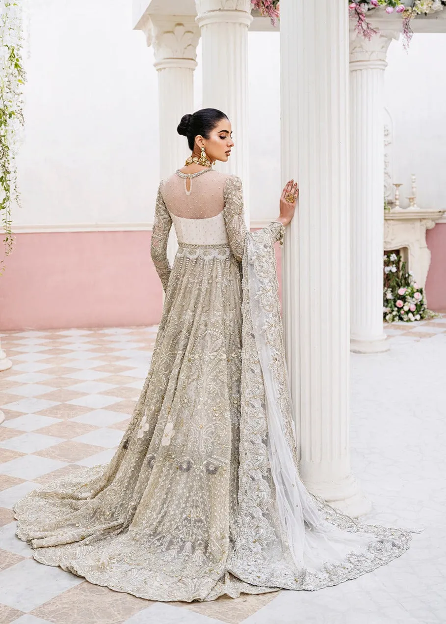 Embellished Pakistani Bridal Gown Dupatta Walima Dress