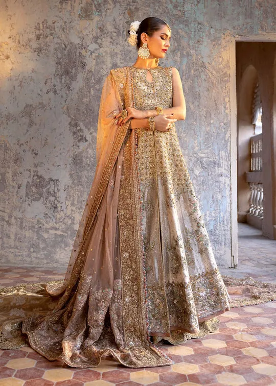 Embellished Pakistani Bridal Gown with Lehenga Dupatta