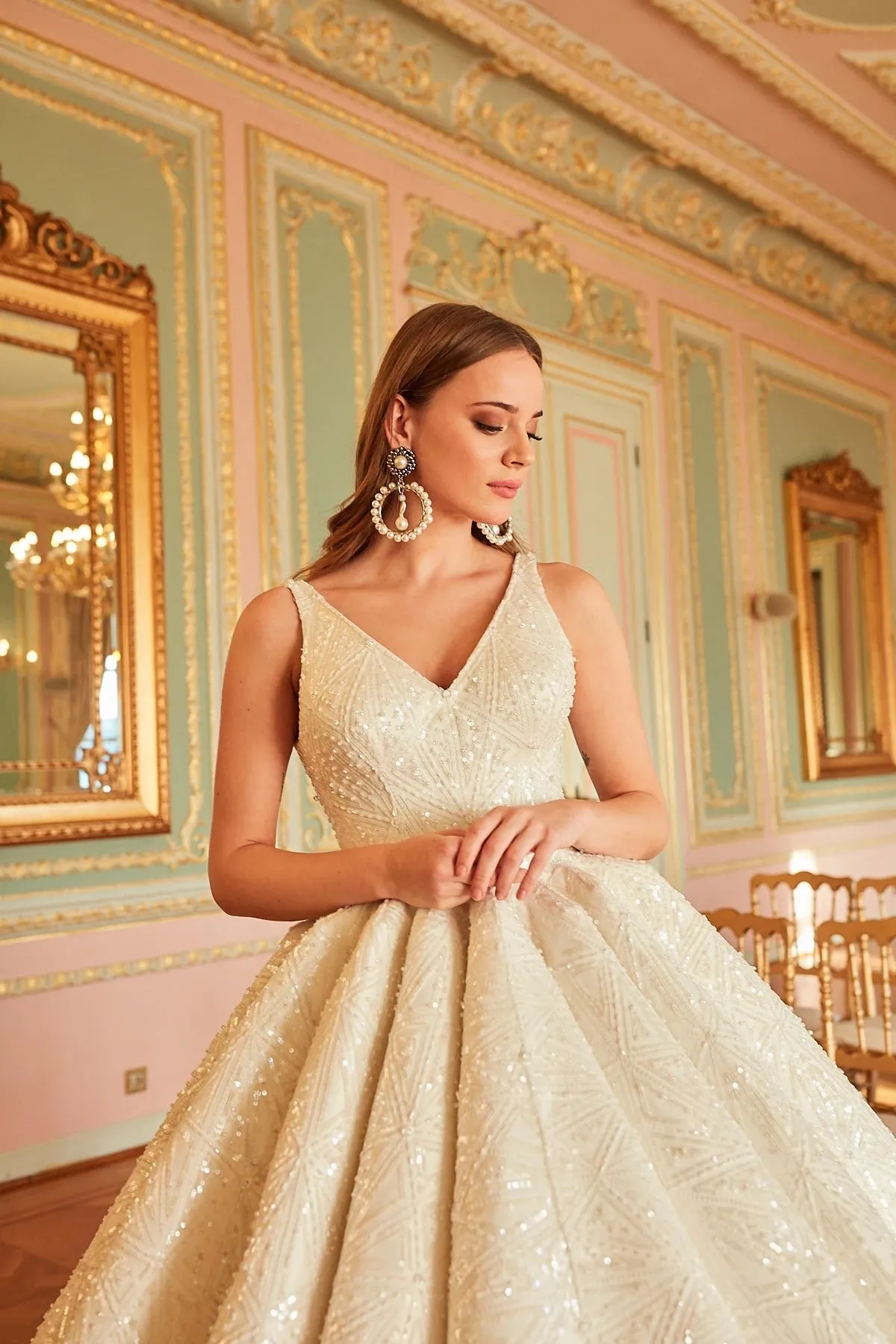Embellished Wedding Dress in Luxury Bridal Gown Style
