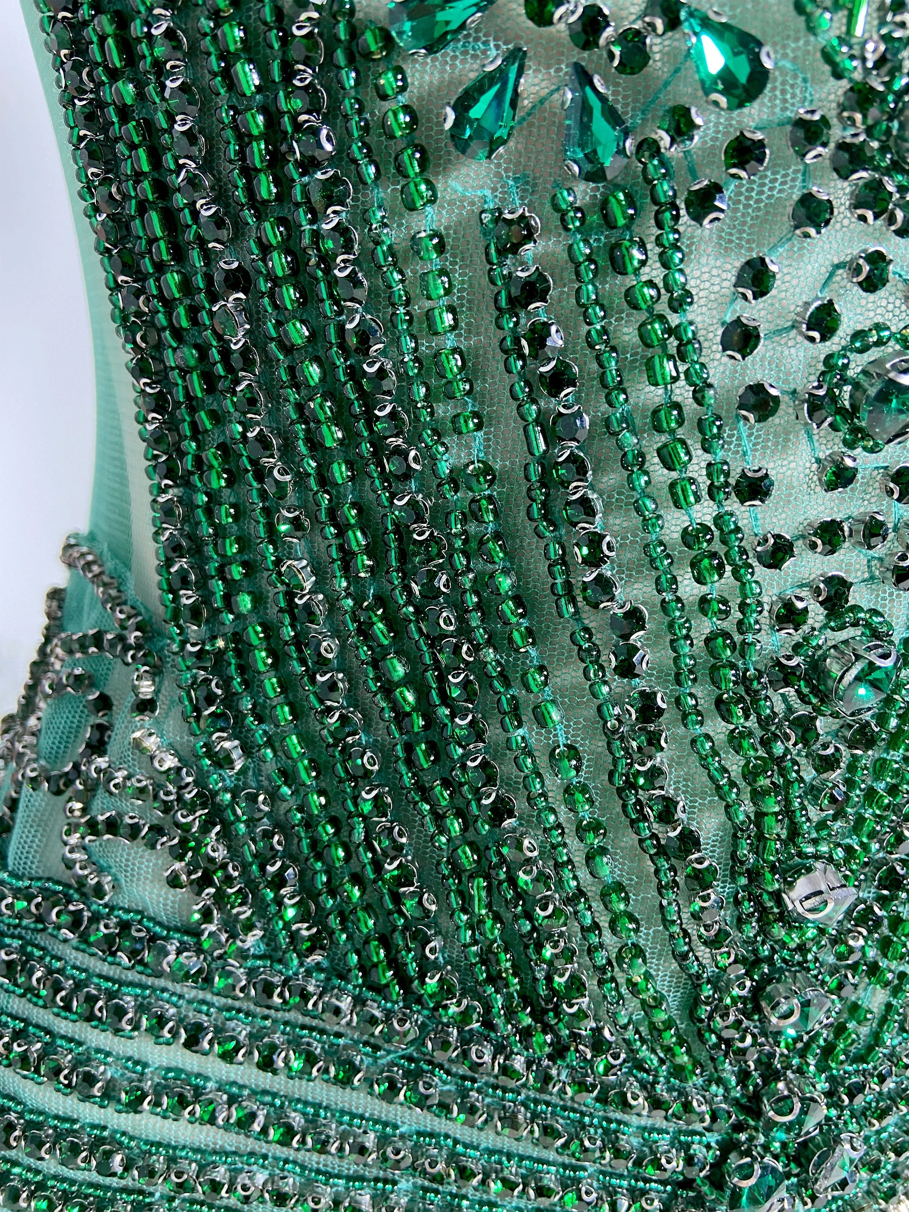 Emerald Enchantment Sultry Backless Mini Dress