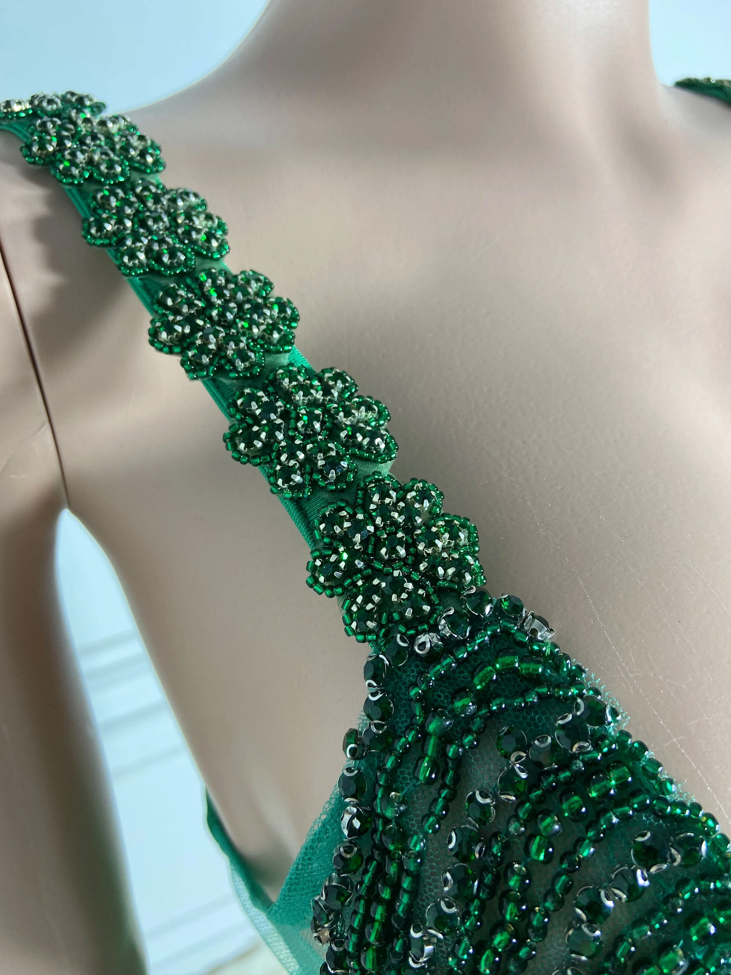 Emerald Enchantment Sultry Backless Mini Dress