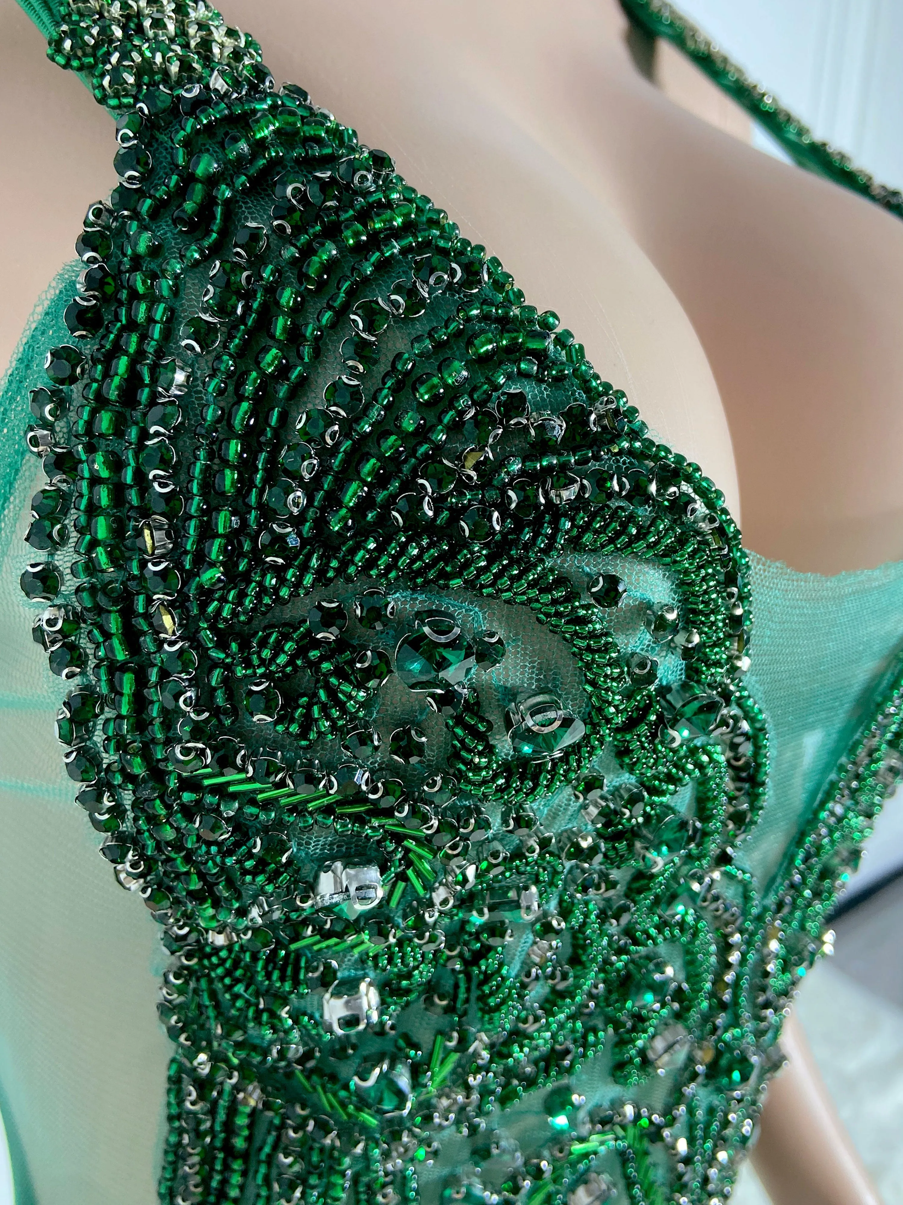 Emerald Enchantment Sultry Backless Mini Dress