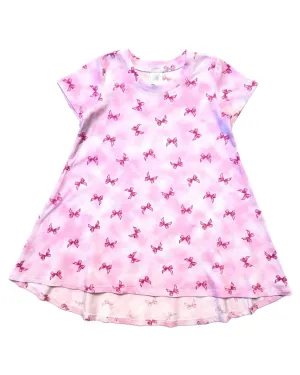 esme- Ribbon Bows Short Sleeve Hi-Low Dress