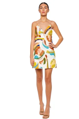 Essex Cubist Canyon Embellished Mini Dress