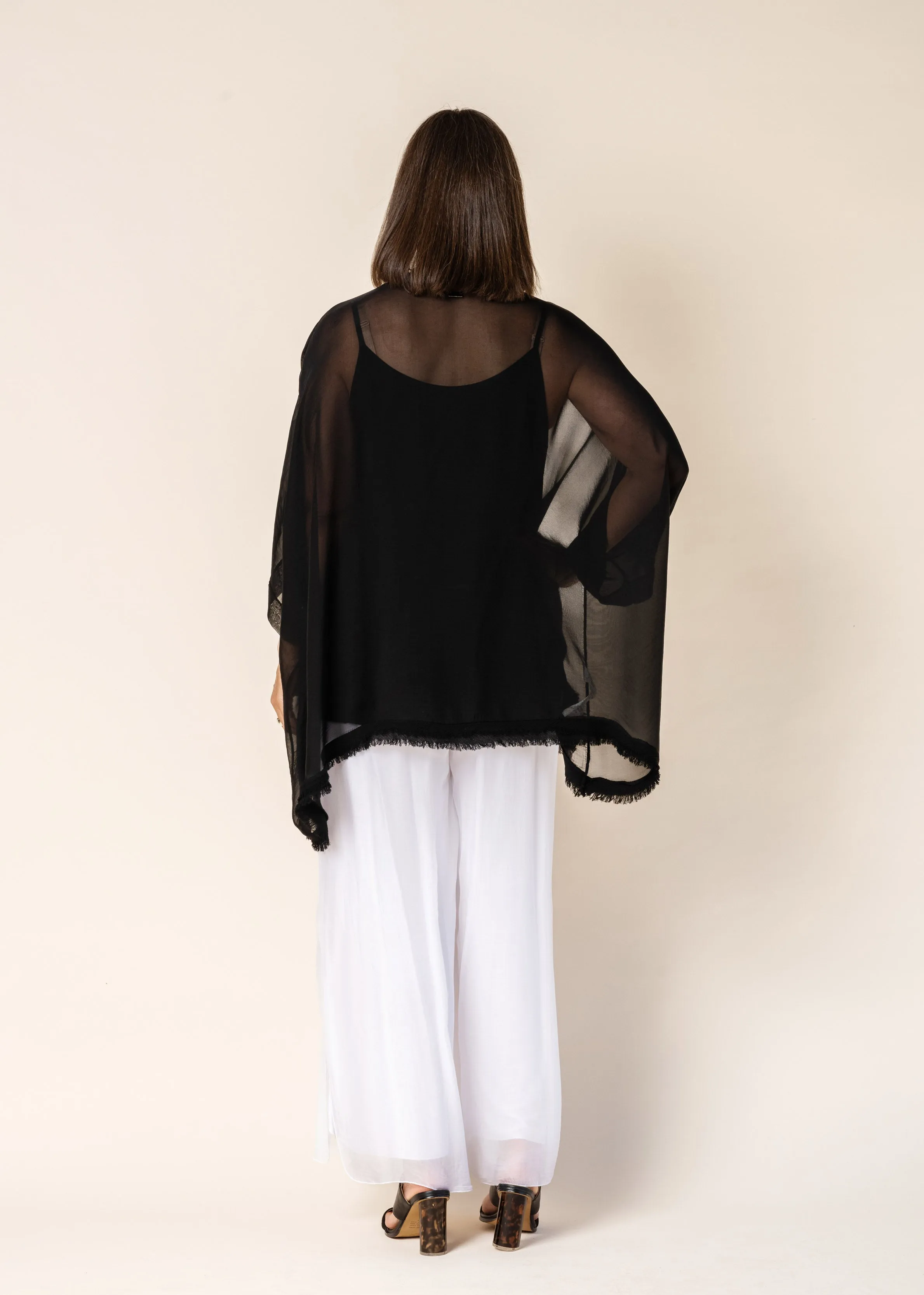 Farah Silk Top in Onyx