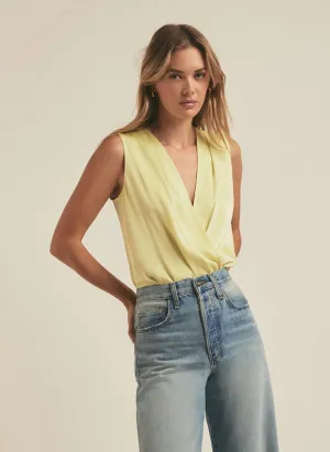 Favorite Daughter Sleeveless Date Blouse Limeade