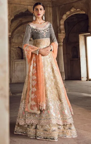 Fawn Colour Wedding Walima Dress
