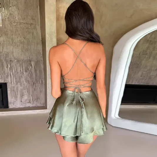 Fiona® | Backless satin dress