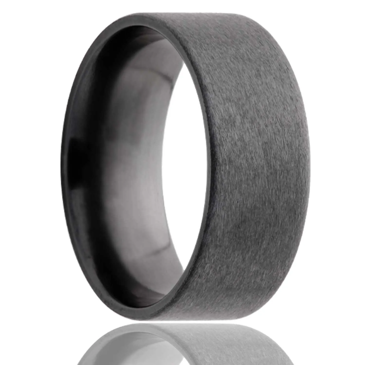 Flat Zirconium Band Satin Finish Top