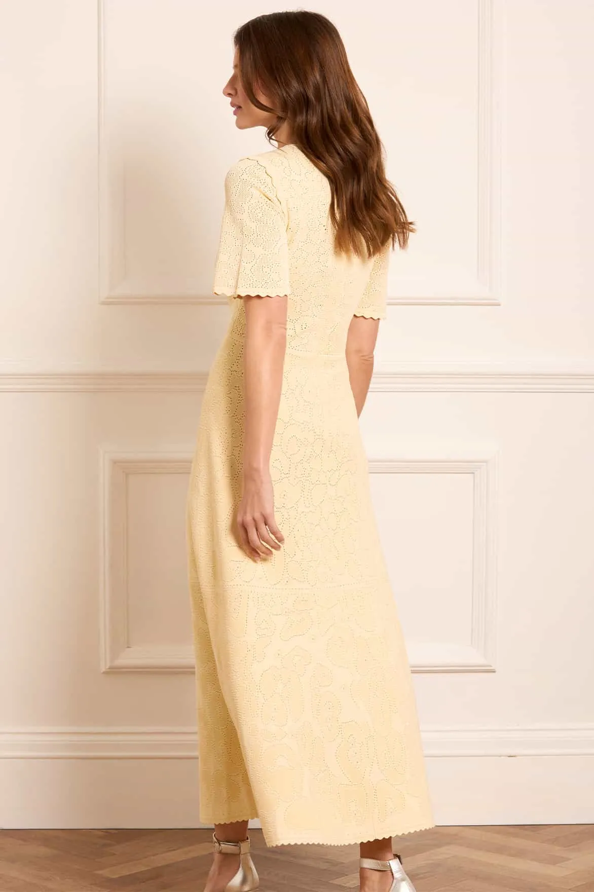 Floral Pointelle Knit Gown