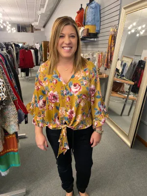 Floral Satin Top