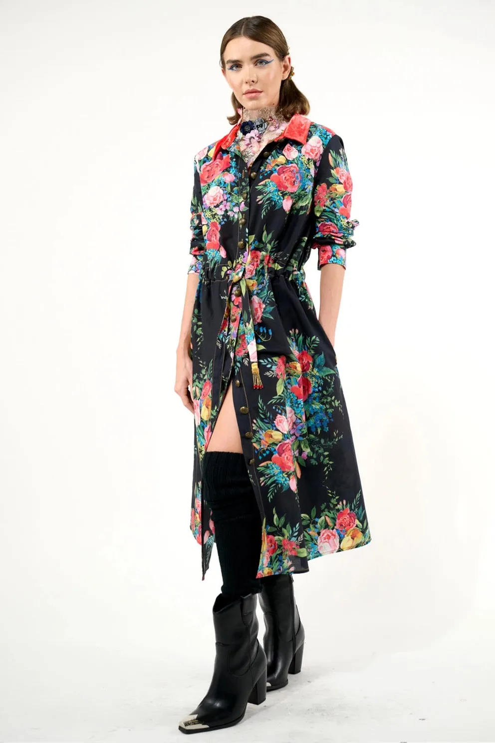 Floral Shirt-Dress