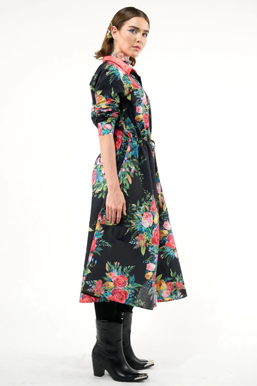 Floral Shirt-Dress