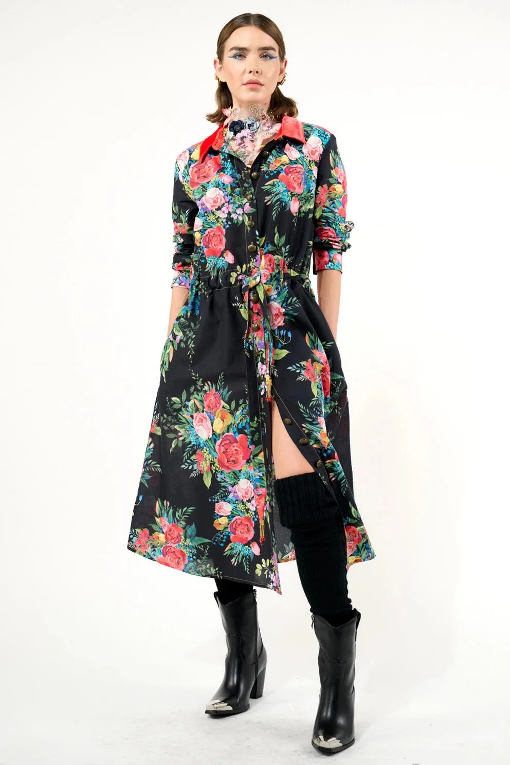 Floral Shirt-Dress