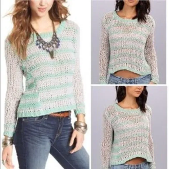 FREE PEOPLE Cropped Provence Cloud Sweater M