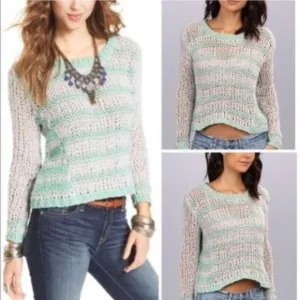 FREE PEOPLE Cropped Provence Cloud Sweater M