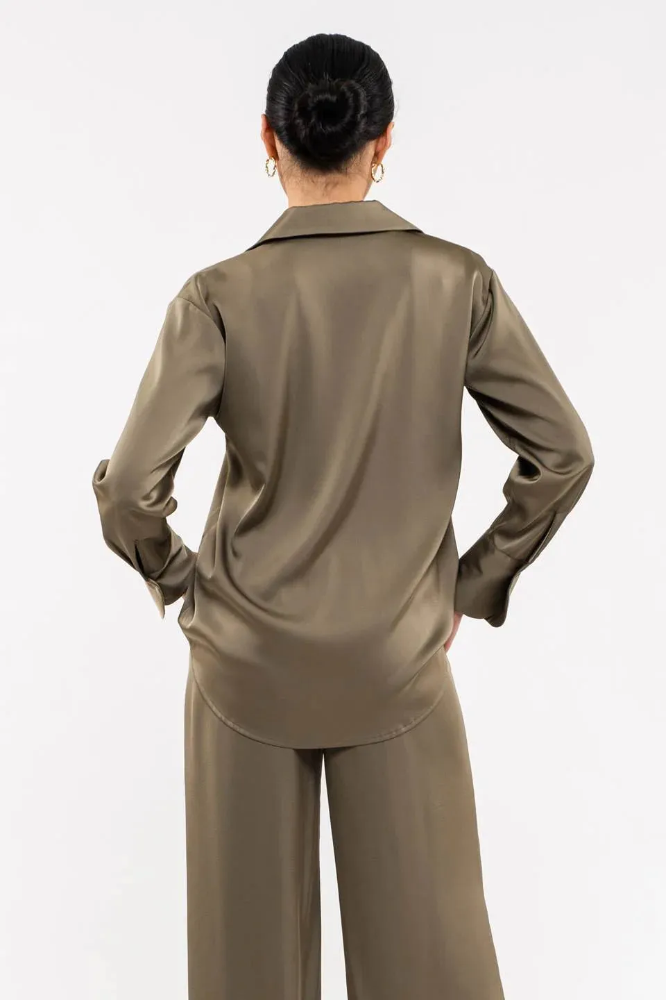Fresh Style Satin Long Sleeve Top-Multiple Colors Available