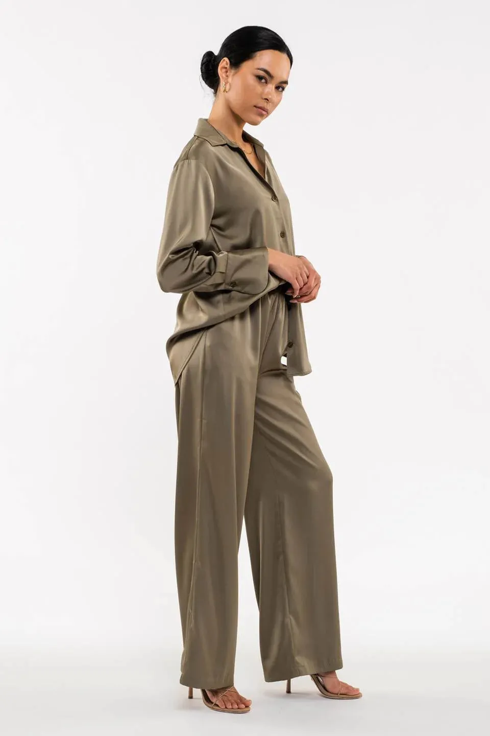 Fresh Style Satin Long Sleeve Top-Multiple Colors Available
