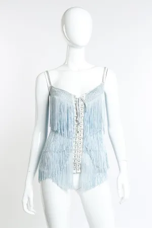 Fringe Crochet Corset Top