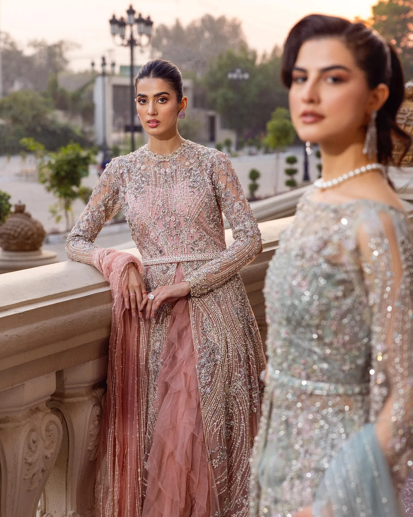 Front Open Gown Pakistani with Wedding Lehenga Dress
