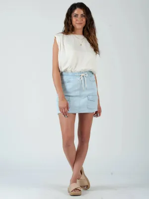 Gaia Satin Tank Top {Ivory}