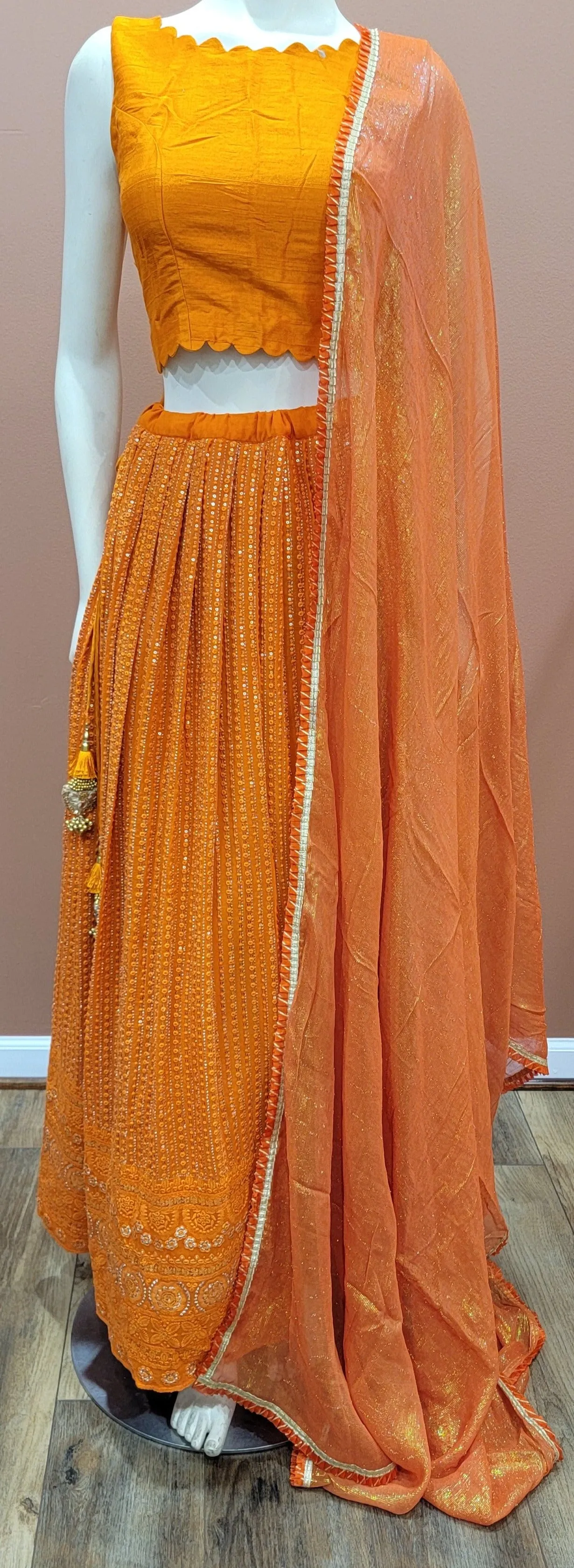 Georgette Chikankari Lehenga