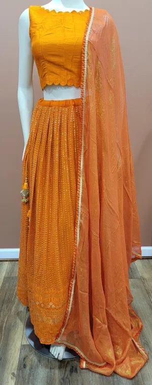 Georgette Chikankari Lehenga